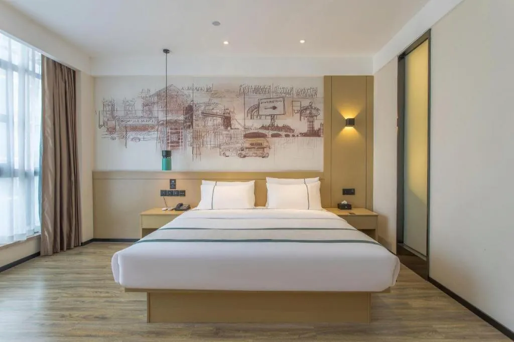 Bed in City Comfort Inn Nanning International Exhibition Jinhu Plaza