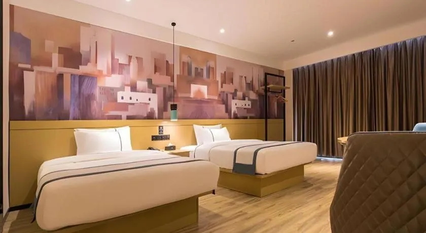 Bed in City Comfort Inn Nanning International Exhibition Jinhu Plaza