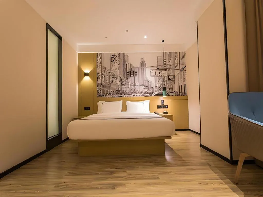 Bed in City Comfort Inn Nanning International Exhibition Jinhu Plaza