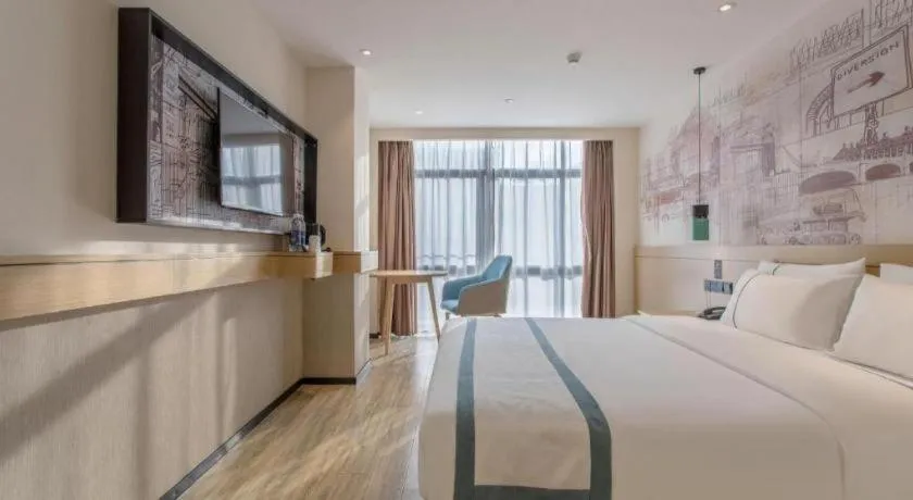 Bed in City Comfort Inn Nanning International Exhibition Jinhu Plaza