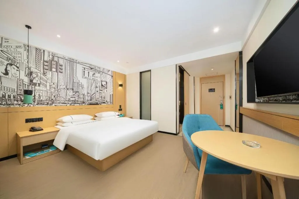 Bed in City Comfort Inn Nanning International Exhibition Jinhu Plaza