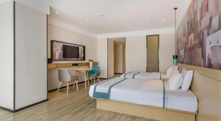 Bed in City Comfort Inn Nanning International Exhibition Jinhu Plaza