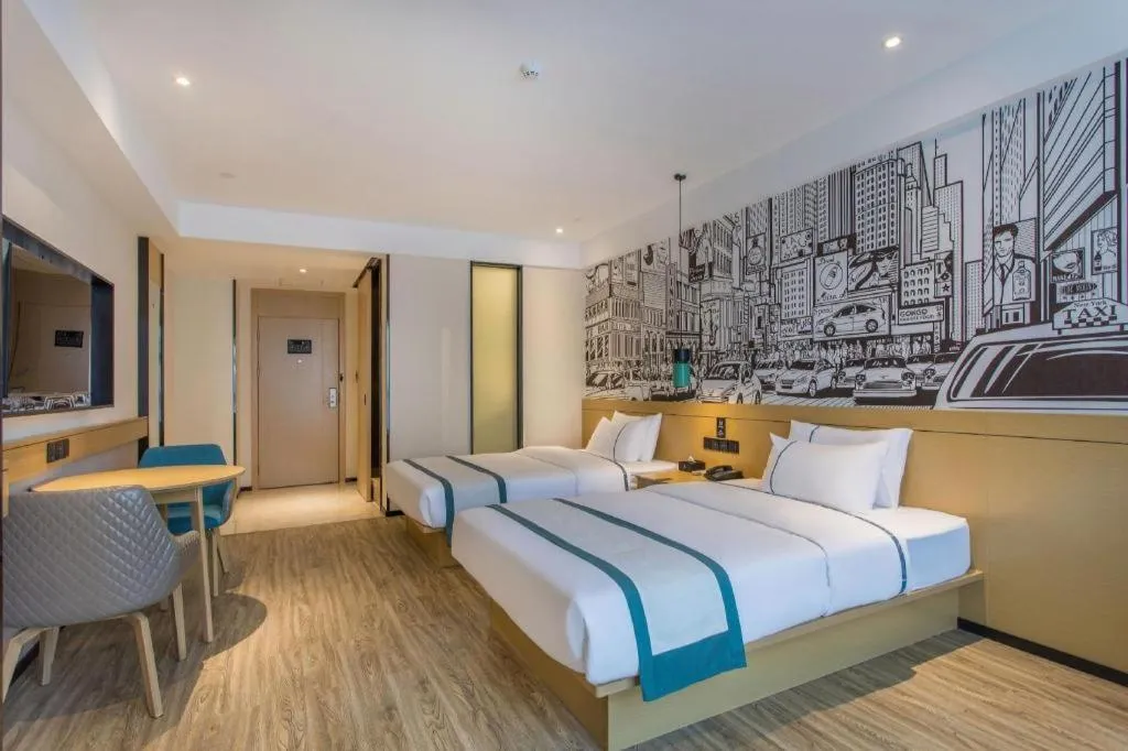 Bed in City Comfort Inn Nanning International Exhibition Jinhu Plaza