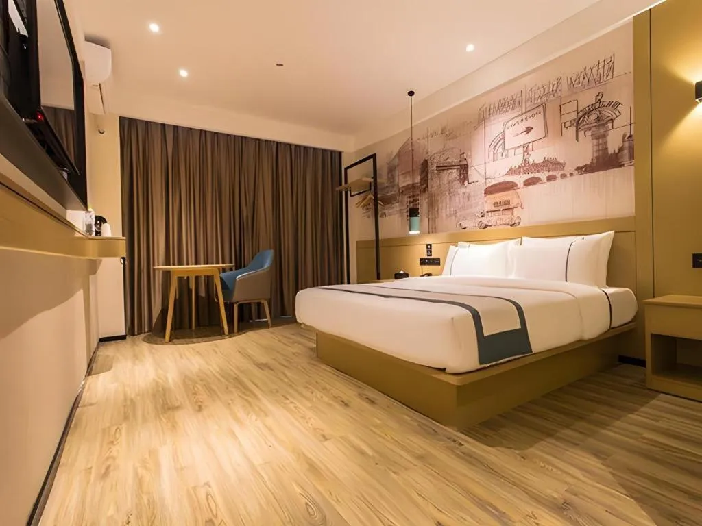 Bed in City Comfort Inn Nanning International Exhibition Jinhu Plaza