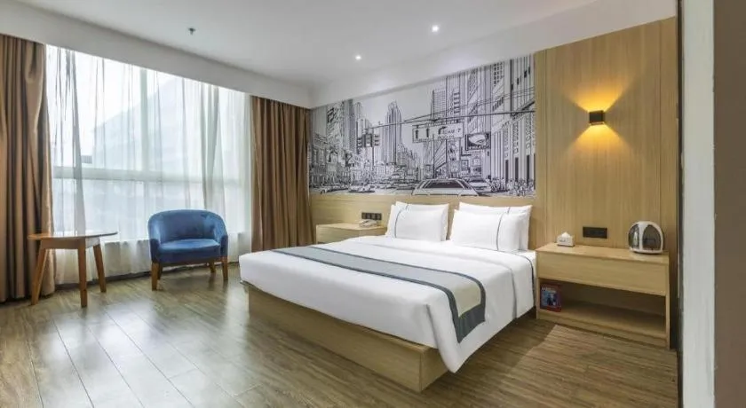 Bed in City Comfort Inn Changde Lixian Taohuatan
