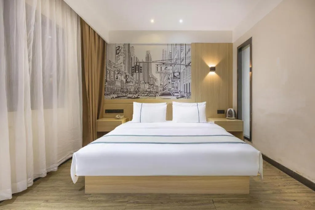 Bed in City Comfort Inn Changde Lixian Taohuatan