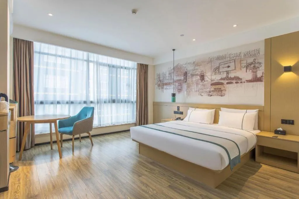 Bed in City Comfort Inn Changde Lixian Taohuatan