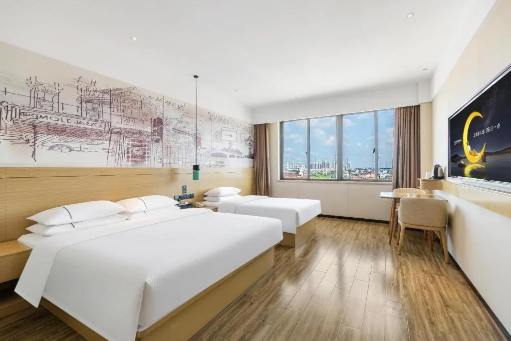 Bed in City Comfort Inn Suzhou Zhangjiagang Jingang Changjiang Xi Road