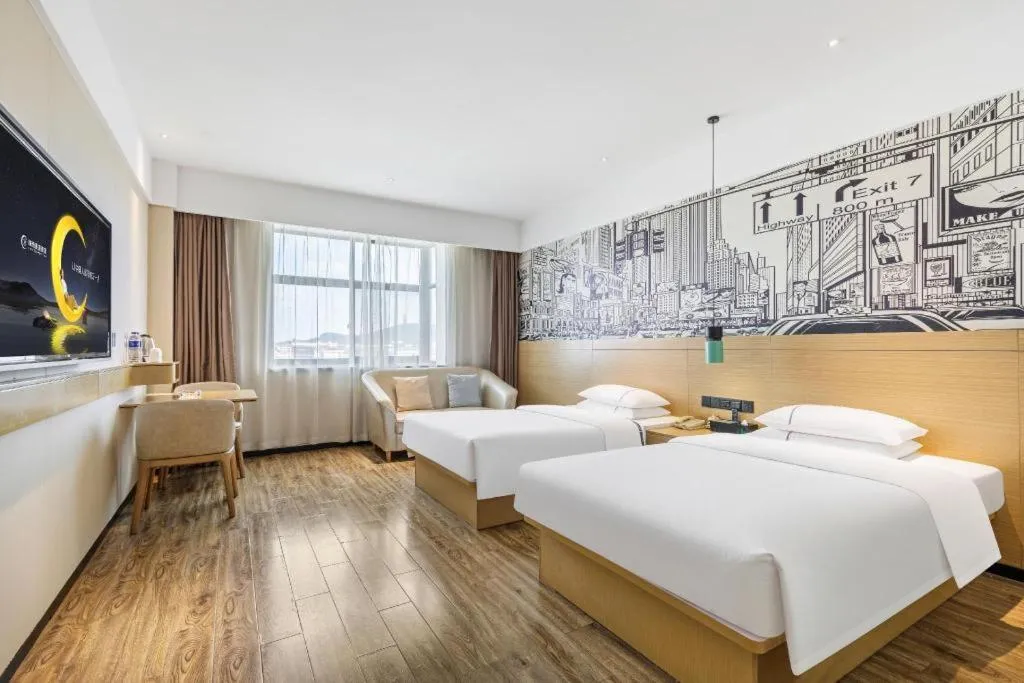 Bed in City Comfort Inn Suzhou Zhangjiagang Jingang Changjiang Xi Road
