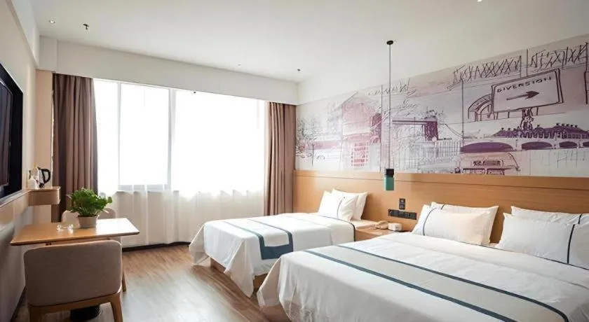 Bed in City Comfort Inn Suzhou Zhangjiagang Jingang Changjiang Xi Road