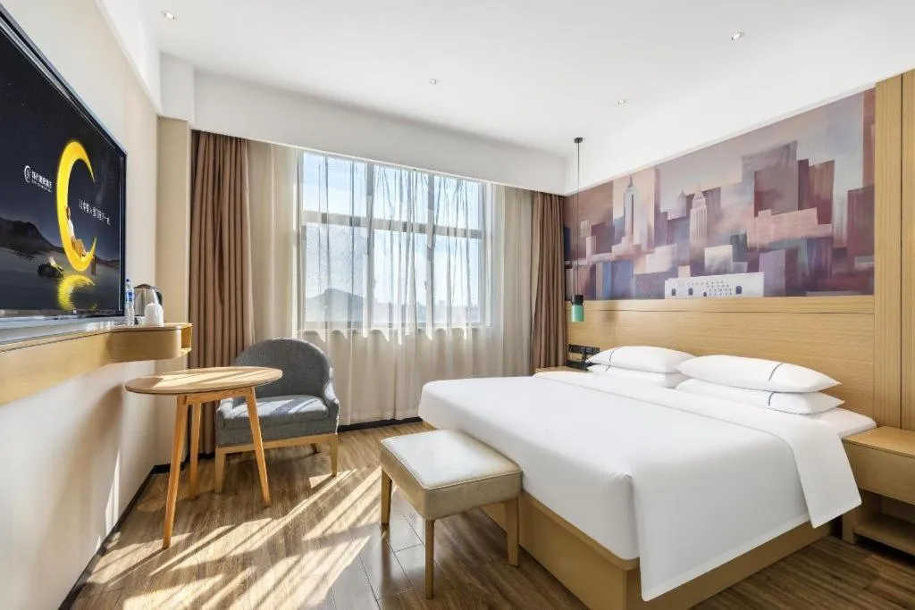 Bed in City Comfort Inn Suzhou Zhangjiagang Jingang Changjiang Xi Road