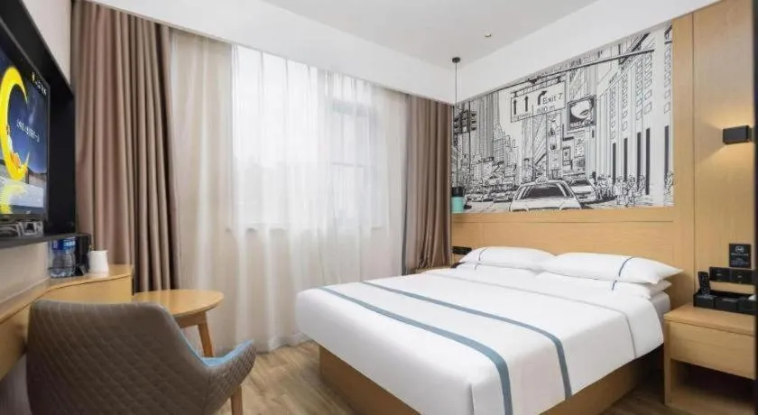 Bed in City Comfort Inn Yingcheng Walking Street