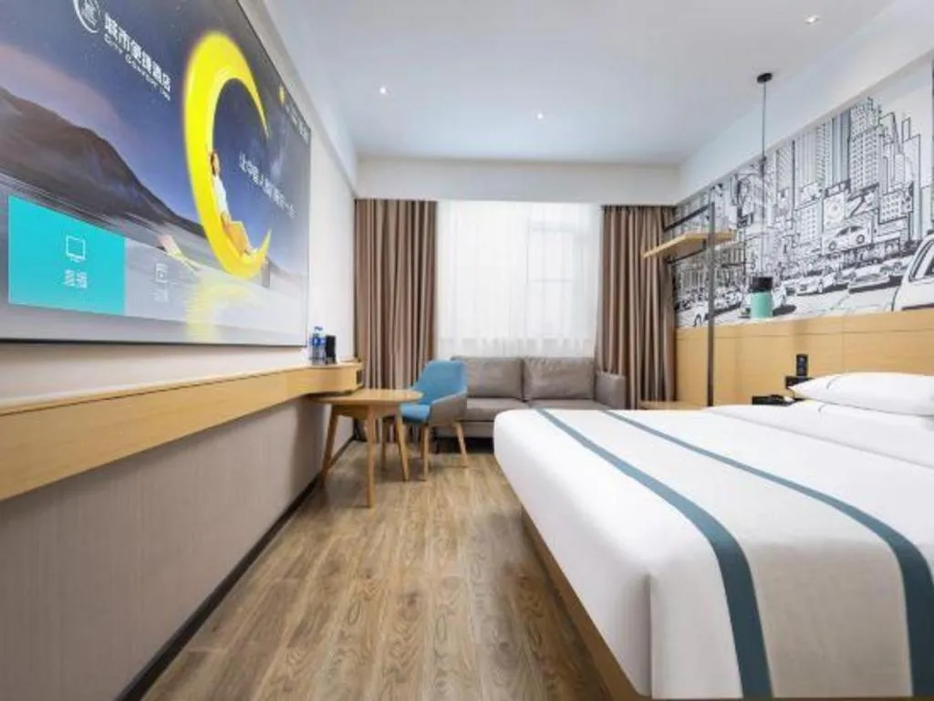 Bed in City Comfort Inn Yingcheng Walking Street