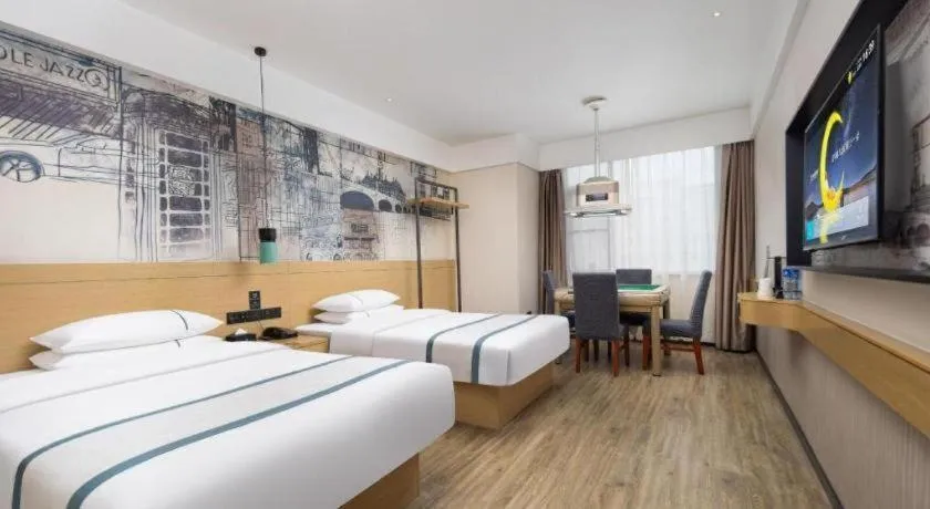 Bed in City Comfort Inn Yingcheng Walking Street