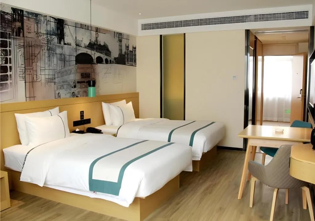 Bed in City Comfort Inn Yingcheng Walking Street