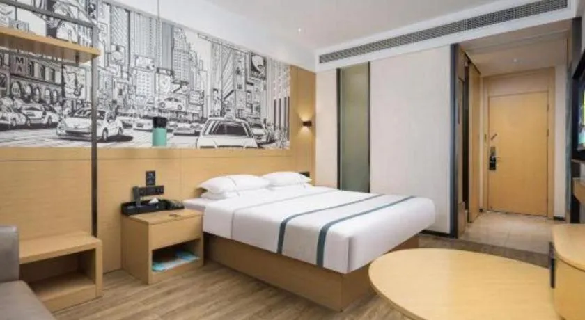 Bed in City Comfort Inn Yingcheng Walking Street
