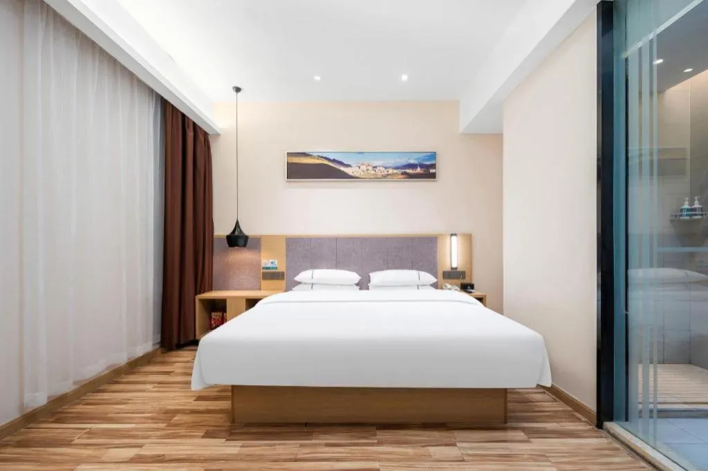 Bed in City Comfort Inn Wuhan Jianghan Road Wangjiaxiang Matou
