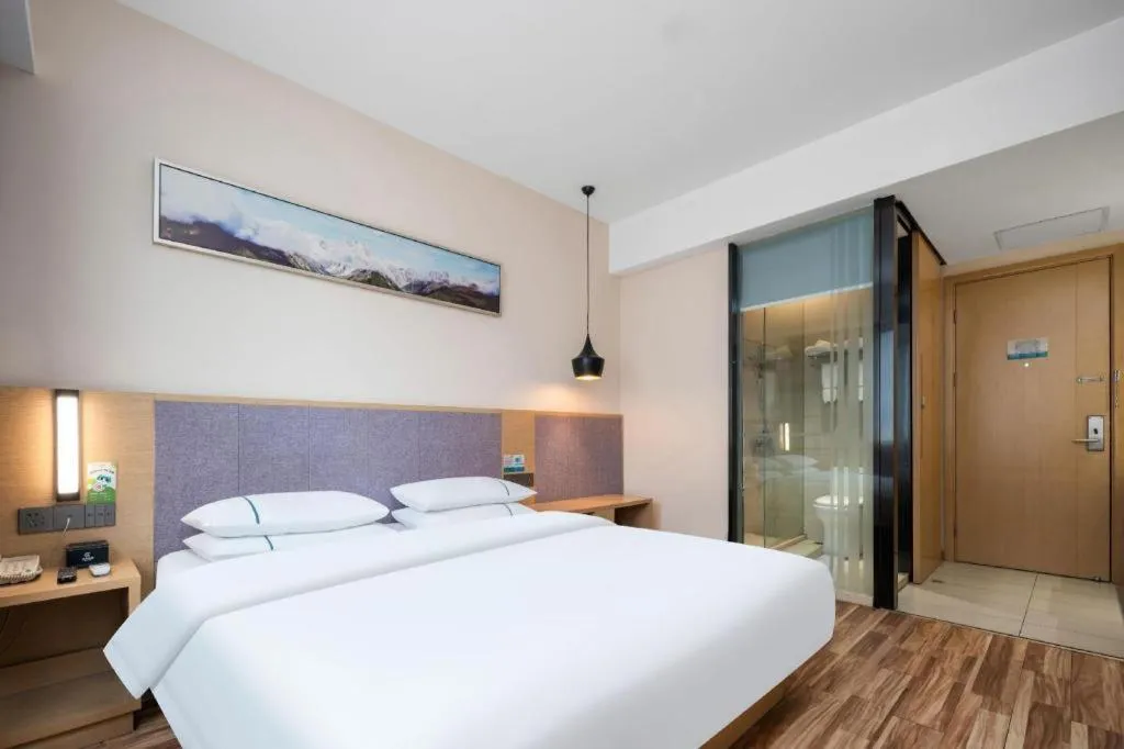 Bed in City Comfort Inn Wuhan Jianghan Road Wangjiaxiang Matou