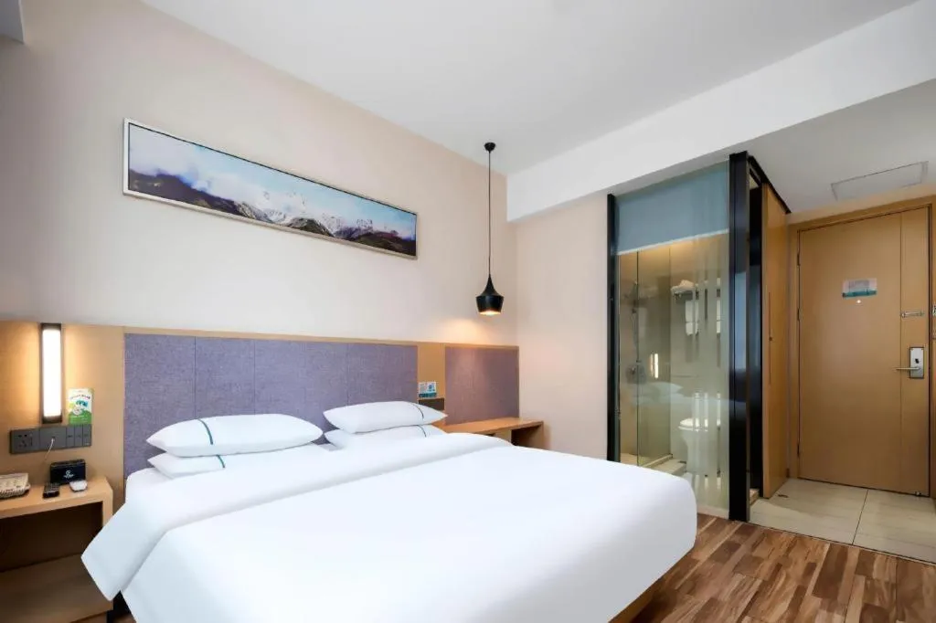 Bed in City Comfort Inn Wuhan Jianghan Road Wangjiaxiang Matou