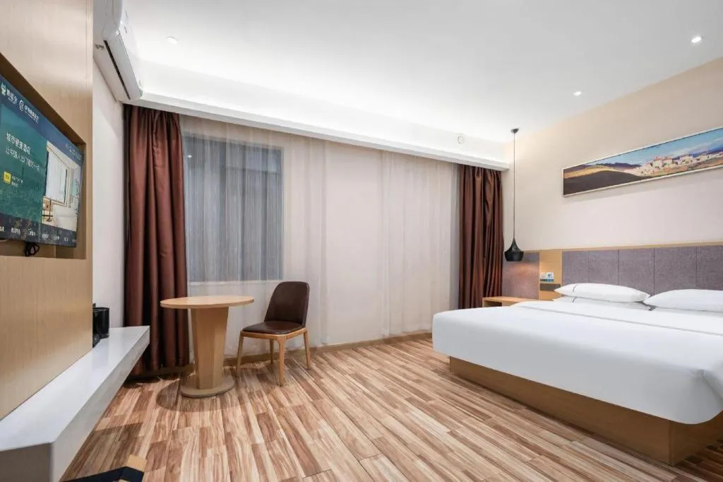 Bed in City Comfort Inn Wuhan Jianghan Road Wangjiaxiang Matou
