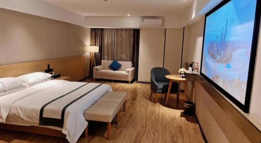 Bed in City Comfort Inn Liuzhou Wuxing Walking Street Zhonghuan Tower