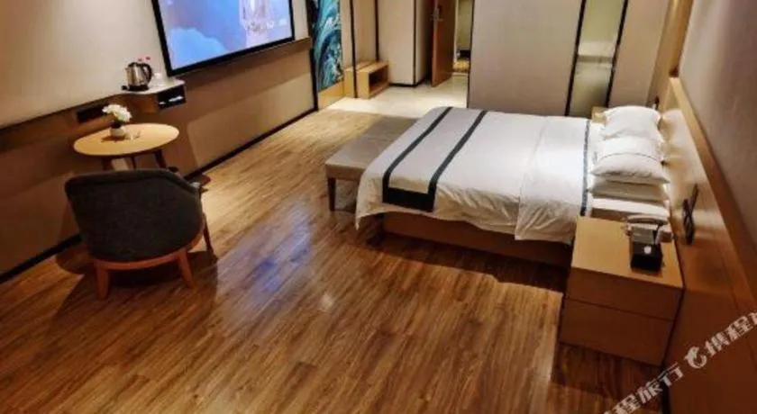 Bed in City Comfort Inn Liuzhou Wuxing Walking Street Zhonghuan Tower