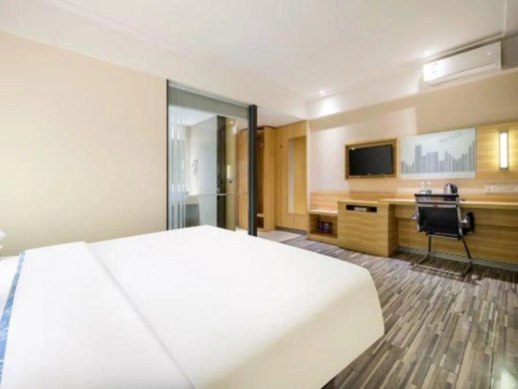 Bed in City Comfort Inn Baise Jingxi Caifu Plaza