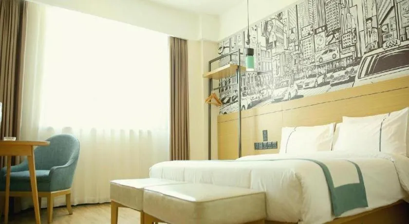 Bed in City Comfort Inn Xiaogan Xiaochang Bus Passenger Station