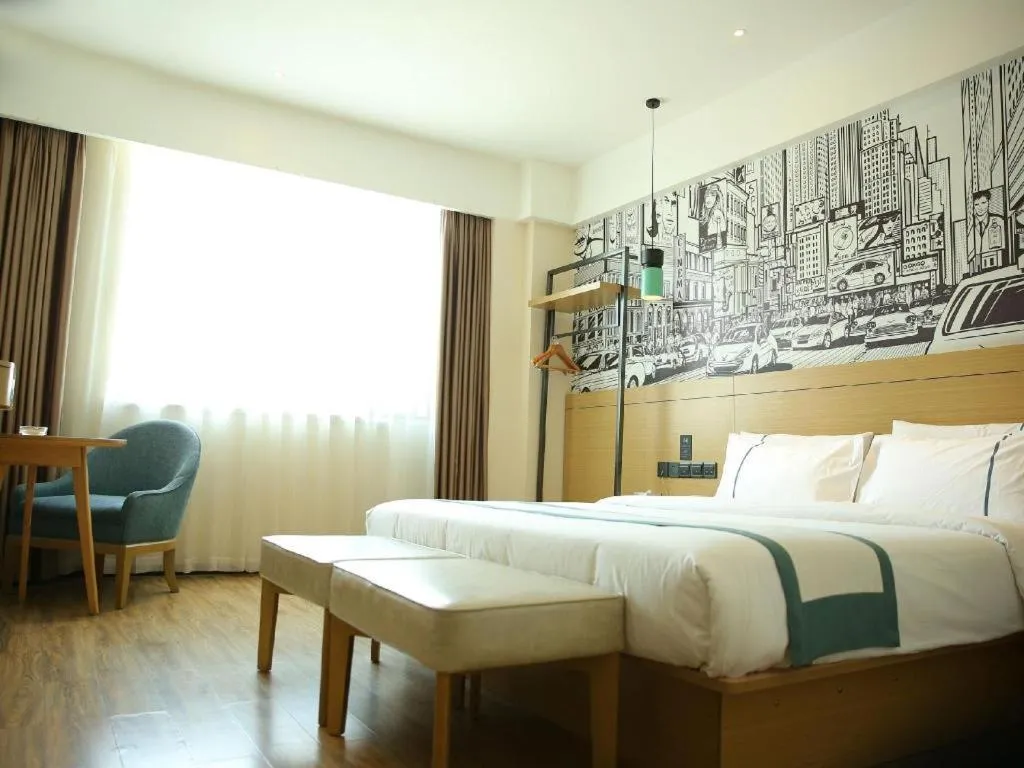 Bed in City Comfort Inn Xiaogan Xiaochang Bus Passenger Station