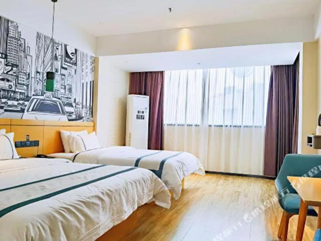 Bed in City Comfort Inn Hezhou Huangyao Ancient Town