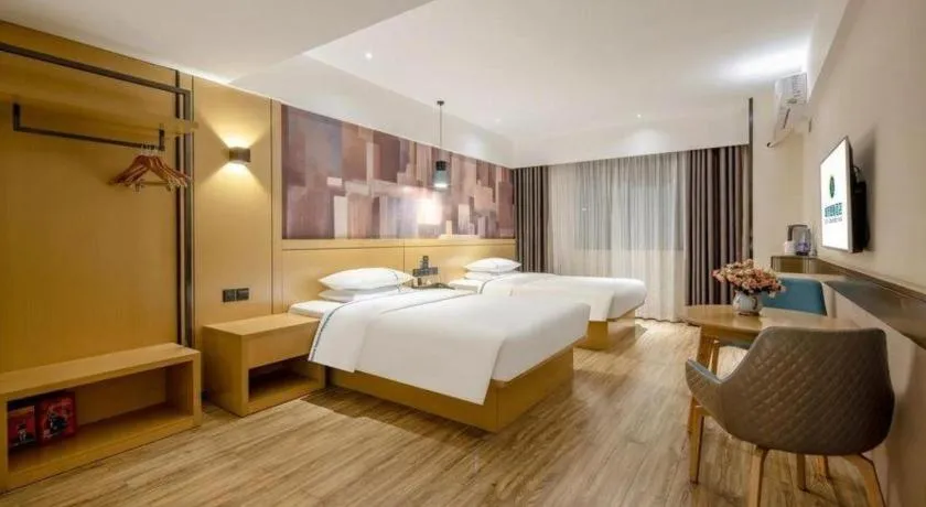 Bed in City Comfort Inn Hezhou Huangyao Ancient Town