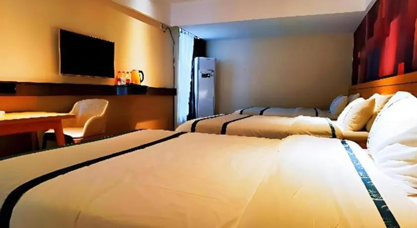 Bed in City Comfort Inn Hezhou Huangyao Ancient Town