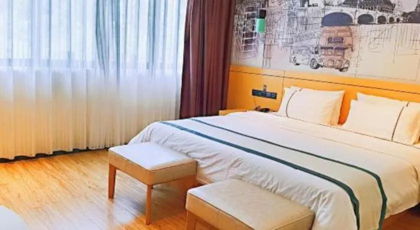 Bed in City Comfort Inn Hezhou Huangyao Ancient Town