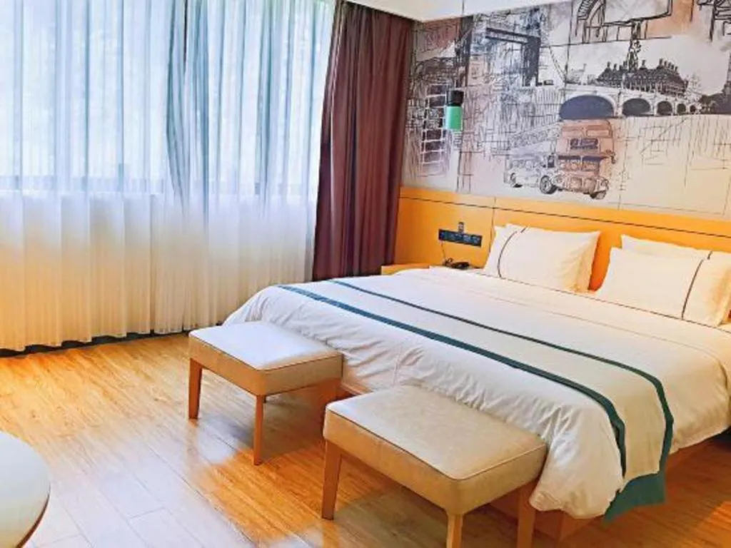 Bed in City Comfort Inn Hezhou Huangyao Ancient Town