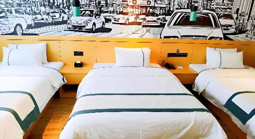 Bed in City Comfort Inn Hezhou Huangyao Ancient Town