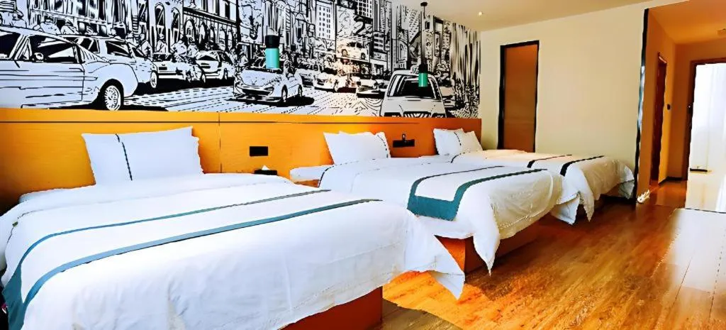 Bed in City Comfort Inn Hezhou Huangyao Ancient Town