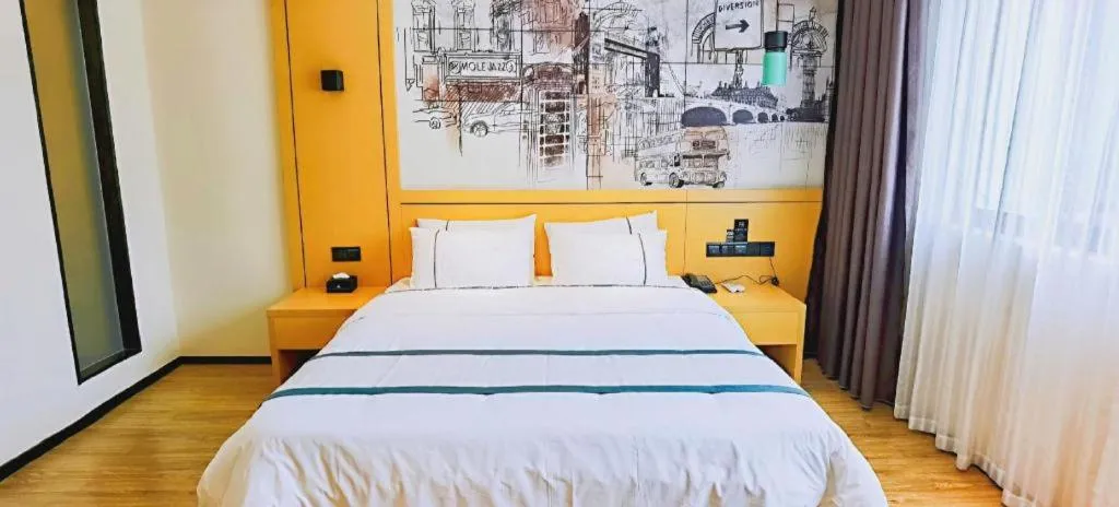 Bed in City Comfort Inn Hezhou Huangyao Ancient Town