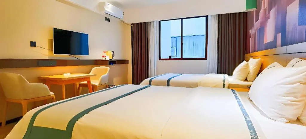 Bed in City Comfort Inn Hezhou Huangyao Ancient Town