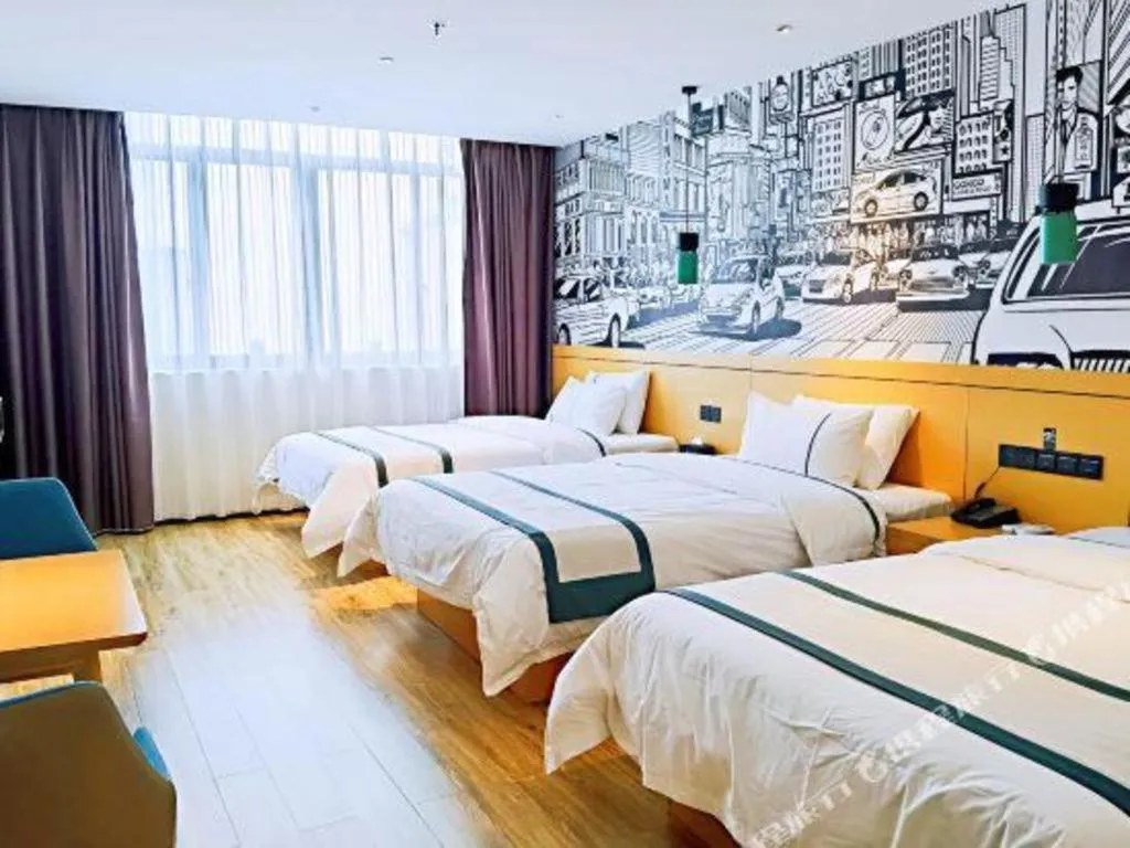 Bed in City Comfort Inn Hezhou Huangyao Ancient Town