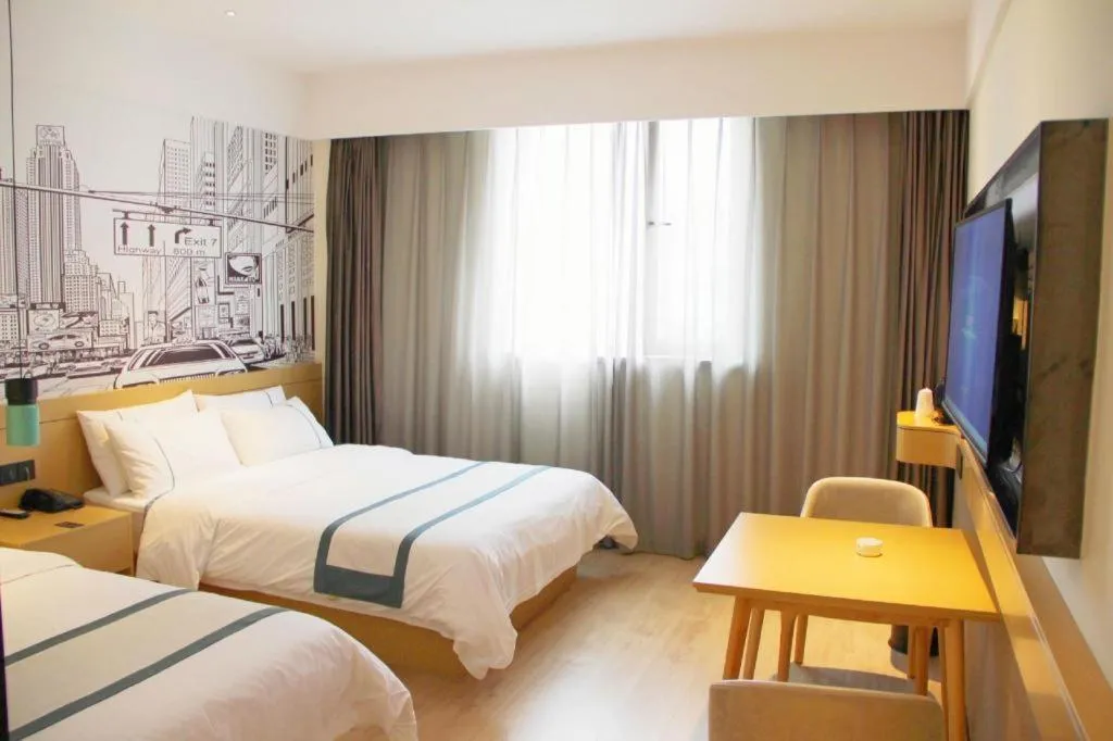 Bed in City Comfort Inn Jinzhou Bohai University Wanda Plaza