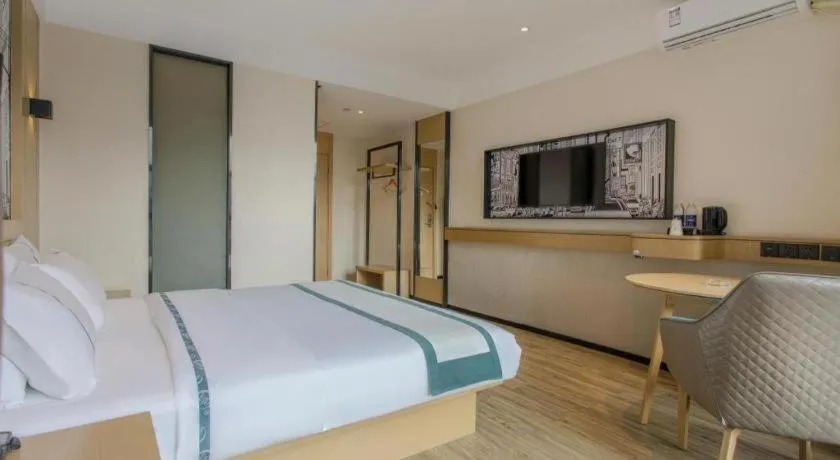 Bed in City Comfort Inn Jinzhou Bohai University Wanda Plaza