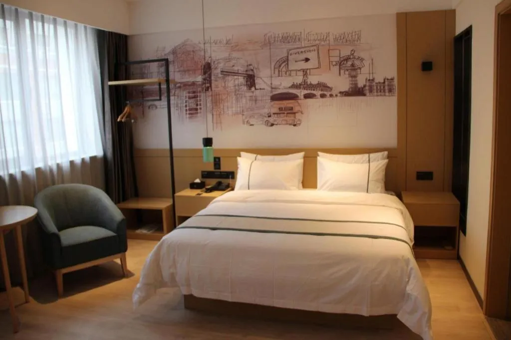 Bed in City Comfort Inn Jinzhou Bohai University Wanda Plaza