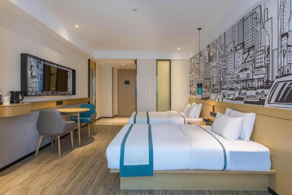 Bed in City Comfort Inn Jinzhou Bohai University Wanda Plaza