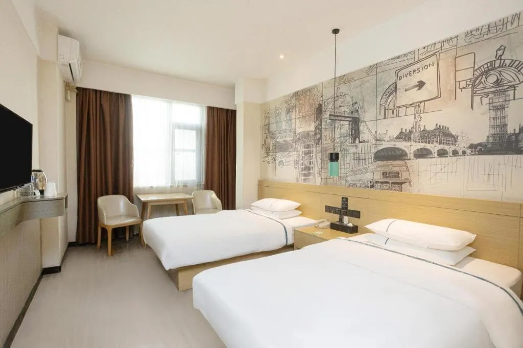 Bed in City Comfort Inn Huanggang Luotian Yishui Waitan