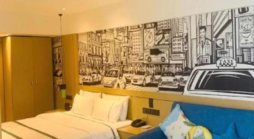 Bed in City Comfort Inn Liuzhou Chengzhong Wanda Haiguan