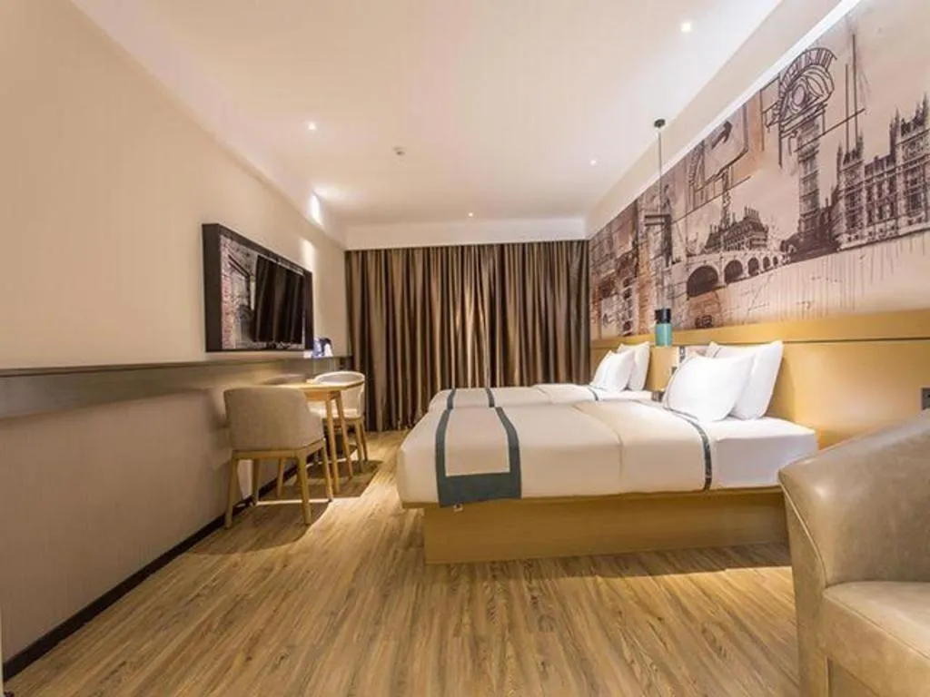 Bed in City Comfort Inn Liuzhou Chengzhong Wanda Haiguan