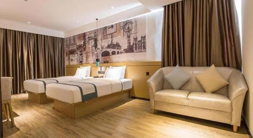 Bed in City Comfort Inn Liuzhou Chengzhong Wanda Haiguan