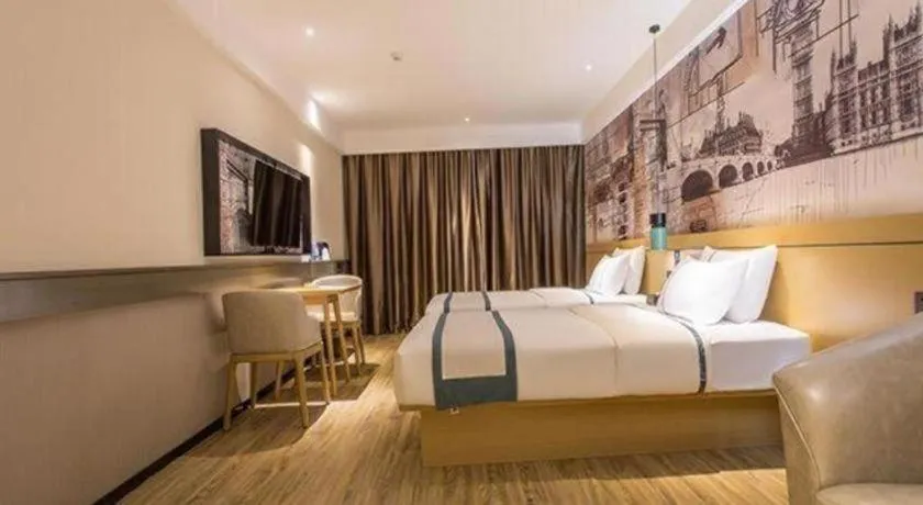 Bed in City Comfort Inn Liuzhou Chengzhong Wanda Haiguan