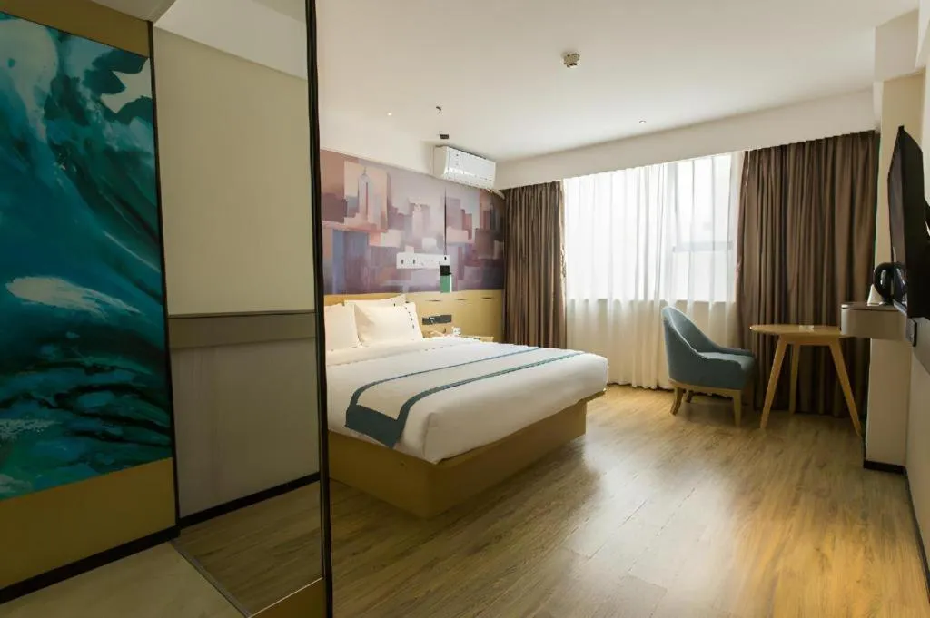 Bed in City Comfort Inn Guigang Hecheng Wanda Plaza