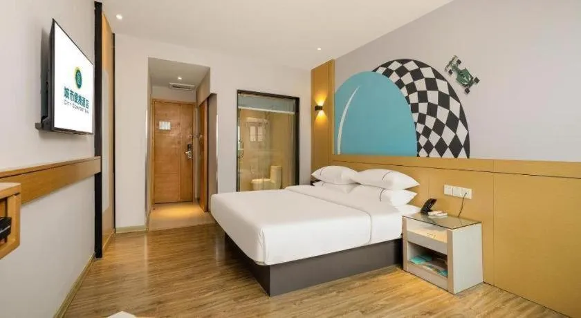 Bed in City Comfort Inn Liuzhou Baisha Bus Station Shengli Barbecue City